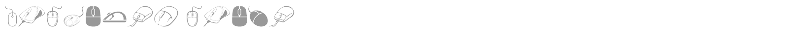 Computer Mouse font preview